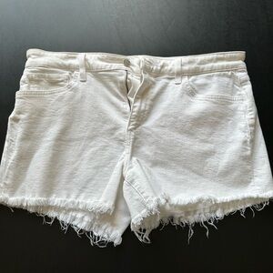 Joe’s Jeans white cutoff shorts